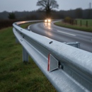 Premium High-Visibility Barrier Reflectors - Red & White Safety Enhancements for Traffic Management