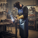 Premium Heavy Duty Fire Retardant Welding Apron with Molten Metal Protection and Industrial Washable Fabric