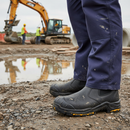 Premium Heavy Duty Dealer Boot S3 HRO SRC with Non-Metallic Toecap, Slip-Resistant Outsole, and Breathable Mesh Lining
