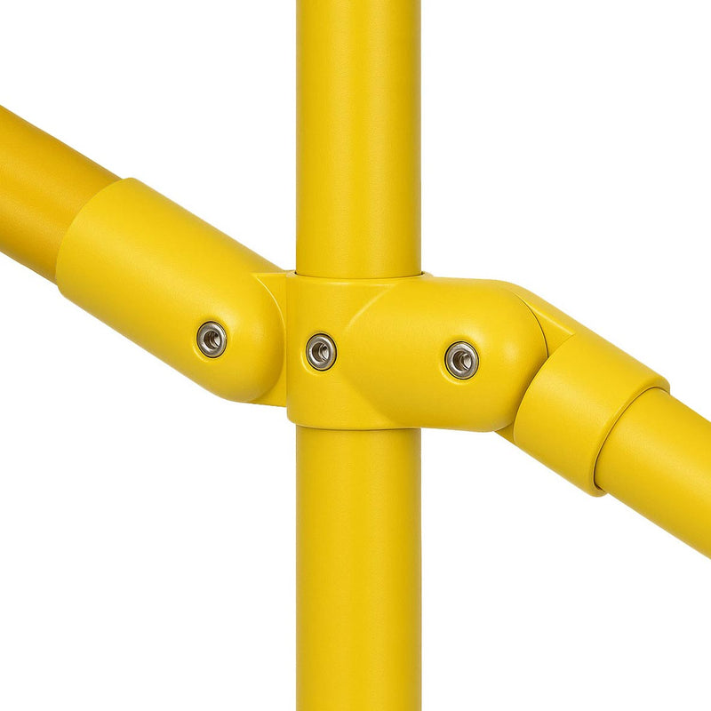 GRP Universal 4 Way Connector – Yellow, Adjustable for 50mm Handrail Tube