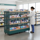 Professional Mobile Gondola Island with Wheels for Dynamic Retail Space Optimization