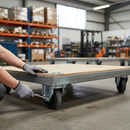 200mm Heavy Duty Fixed Plate Castor with Cast Iron Centre