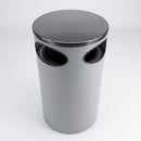 80 litre blast-resistant litter bin with limited aperture and fitted lid (view 2)