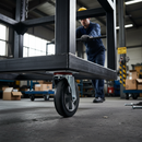 200mm Heavy Duty Swivel Plate Castor with Elastic Aluminium Centre