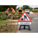 Premium Tree Cutting Supplementary Sign with Flexible Drop Sup Plate for Arborist Safety