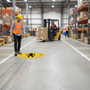 Premium High-Visibility Floor Sign - 430mm for Pedestrian Traffic Safety with Slip-Resistant Vinyl Material