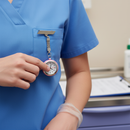 Premium Traditional Nurses Fob Watch in Silver and Pink with Easy-to-Read Dial for Medical Professionals