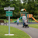 Premium Supplementary Safety Plate for Children's Playground Warning - Adjustable Text Height for Road Visibility