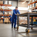 200mm Heavy Duty Swivel Plate Castor with Brown Polyurethane