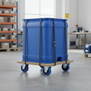 100mm Heavy Duty Swivel Plate Castor with Nylon Centre and Roller Bearing