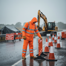 Premium Hi-Vis Orange Lite Rain Suit for Foul Weather Protection