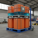 200mm Heavy Duty Braked Swivel Plate Castor with Grey Elastic Tyre