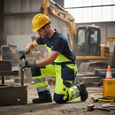 Premium ARC Flash & Fire Retardant Winter Trousers - Hi-Vis Yellow/Dark Navy