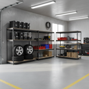 4x Premium Heavy Duty Garage Shelving - 1600mm High - 500kg Capacity - Grey