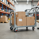 200mm Braked Swivel Bolt Hole Castor with Heavy Duty Rubber