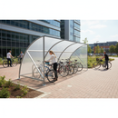 Premium Slimline 12 Bike Cycle Shelter - Galvanised Steel Frame, Easy Assembly, Ideal for Schools and Commercial Use