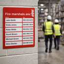 Fire Marshal Custom Signs – Space for 6 Names – Safety Use