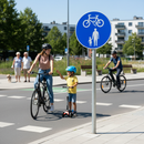 Premium Post Mounted Cycle and Pedestrian Sign for Mixed Use Lanes with High Reflectivity R2