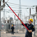 Professional Telescopic Upright Pole - 75Kv Insulated, Extends 7.3m, Collapsible to 1.8m for Easy Transport