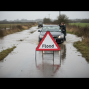 Premium 750mm Flood Road Sign - Engineer Grade Retroreflective Metal Construction for Safety and Visibility