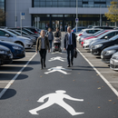 Premium Thermoplastic Walking Man Symbol for Car Park Road Markings - Easy Application for Pedestrian Safety