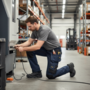 Professional Slim Fit Work Trousers with 4-Way Stretch Fabric and Cordura Reinforcement for Durability and Comfort