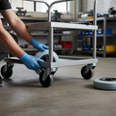 200mm Diameter Heavy Duty Grey Rubber Tyre Wheel