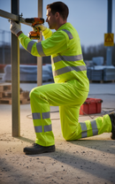 Premium Fire Retardant Hi-Vis Anti-Static Overtrousers with Elasticated Waist and Reflective Bands