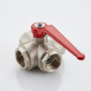 1 1/2in BSP Female 3-Way L Valve, Brass, 20 Bar (view 2)