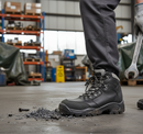Premium PU Rubber S3 Boot with Steel Toe Cap, Slip Resistant Sole, and Heat Resistance to 300°C