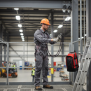 Premium Twin Tail Fall Arrest Kit with 2-Point Harness and Rucksack for Safety on Ladders and Rooftops