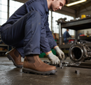 Premium Heavy Duty Dealer Boot with 200 Joule Steel Toe Cap and Slip Resistant Sole for Maximum Protection and Comfort
