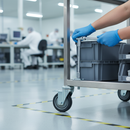 80mm Heavy Duty Fixed Plate Castor with Ant-Static Grey Tyre