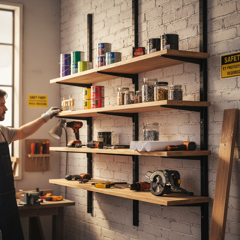 Heavy Duty Twin Slot Wall Mounted Shelving Brackets - Custom Build