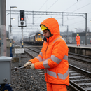 Premium Ladies Reversible Hi-Vis Orange Puffer Jacket with Environmental Features for Cold Weather Work