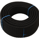 6mm Black Polypropylene 3-Strand Rope 25m Coil – 3-Strand Twisted
