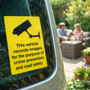 Vehicle Image Recording Sign – 150mm x 200mm – Self Adhesive Vinyl – Indoor/Outdoor Use