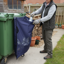 Heavy Duty Waste Management Tidy Sack in Blue Vinyl for Industrial Use