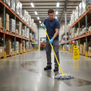 Premium Lightweight Aluminium Mop Handle with Colour Coded Grip - 54 Inch Length for Easy Push Fit Mopheads