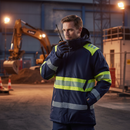Premium Hi-Vis Winter Parka with Detachable Hood, Waterproof & Windproof Design for Comfort and Mobility