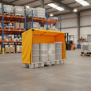 Heavy Duty Framed Cover for 4 Drum In-Line Spillpallet - Yellow