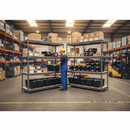 4x Premium Heavy Duty Shelving - 2000mm High - Grey with 12x 37L Plastic Storage Boxes