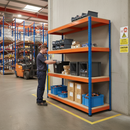Heavy Duty Industrial Shelving - 1980mm High - 400kg Capacity - Chipboard