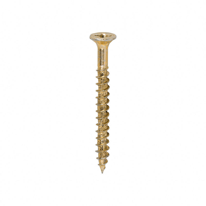 Velocity Premium Multi-Use Screws - PZ - Double Countersunk - Yellow - 4.0 x 40