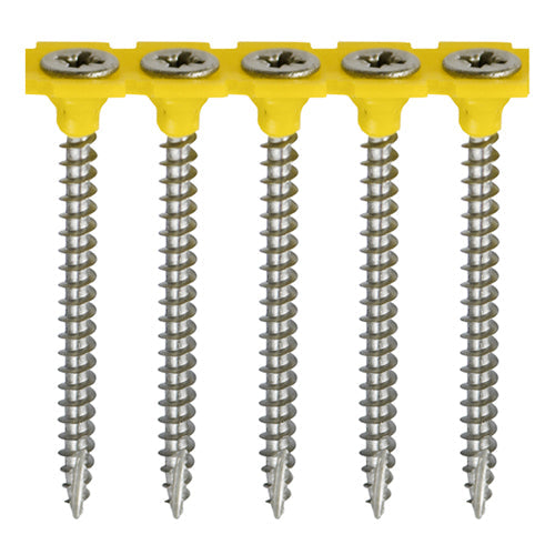 Collated Classic Multi-Purpose Screws - PZ - Double Countersunk - A2 Stainless Steel - 4.0 x 40