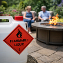 Flammable Liquid 3 Hazard Warning Diamond Sign – 1mm Rigid Plastic – Indoor/Outdoor Use