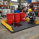 Premium Interlocking Tuff Base Tiles for Fuel and Chemical Spill Containment (150x150cm) (Pack of 9)