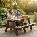 Premium Recycled Plastic Picnic Table 1.5m - Durable Weatherproof Design for Outdoor and Indoor Use