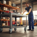 100mm Heavy Duty Fixed Plate Castor with Black Elastic