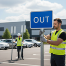 Premium Post Mounted Exit Sign (Diagram 834) for Property Access with Reflective Finish - 600mm x 450mm